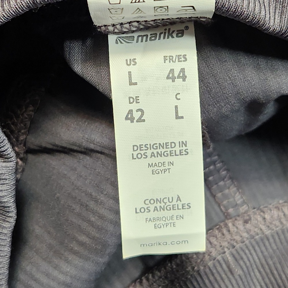 Marika Womens Nine Iron Gray Ribbed Ruched Activewear Pants MT5931FA L - Picture 5 of 10
